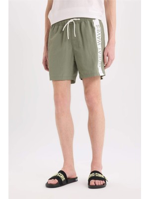 DeFacto File Astarlı Diz Üstü Deniz Şortu E0995AX25HS