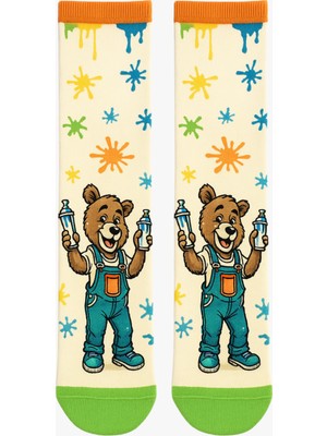 Çocuk Ayıcıklı Dizaltı Çorap