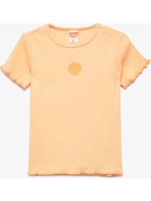 Koton Pamuklu Bisiklet Yaka Kısa Kollu Baskılı Tişört