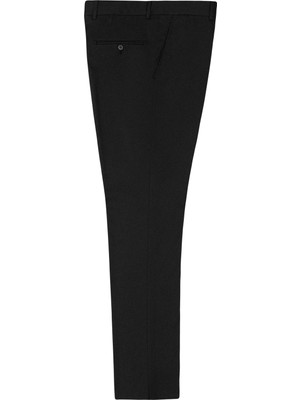 Siyah Regular Düz Pantolon