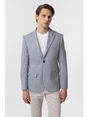 Mavi Slim Fit Düz Mono Yaka 6 Drop Ceket