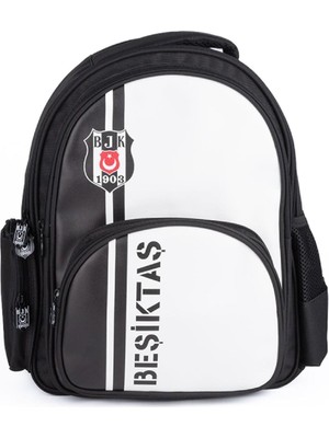 Beşiktaş 3 Bölmeli Suni Deri Okul Çantası (24348)