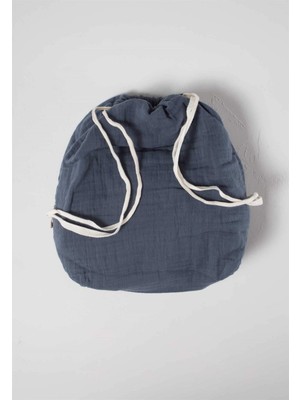 Cigit Organik Müslin Çocuk Sırt Çantası 28X30 cm Füme