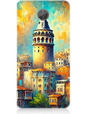 General Mobile Gm5 Plus Uyumlu Galata’da Renkli Işıklar  Desenli Silikon Kılıf