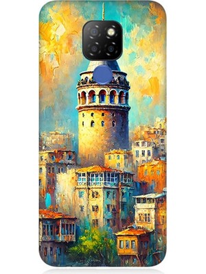 General Mobile Gm 20 Uyumlu Galata’da Renkli Işıklar  Desenli Silikon Kılıf