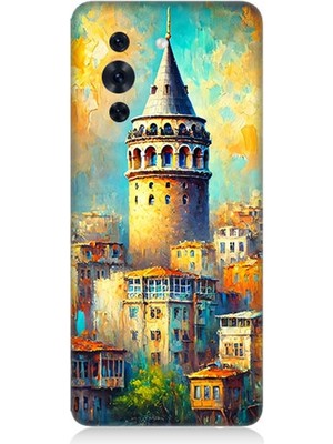 Huawei Nova 10 Pro Uyumlu Galata’da Renkli Işıklar  Desenli Silikon Kılıf