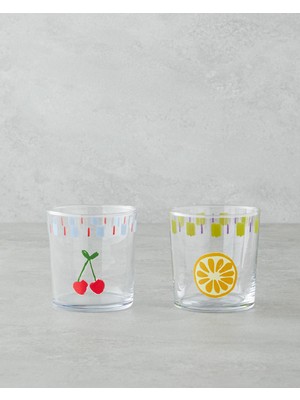 English Home Fruit Cam 2'li Bardak 380 ml Renkli