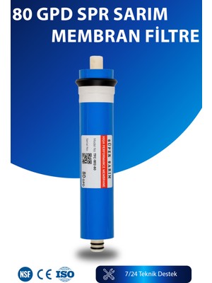 Watermelon Arıtma Cihazlarına Uyumlu Yeni Nesil 80 Gpd Süper Sarım Membran Yüksek Sarım Teknolojili Filtre