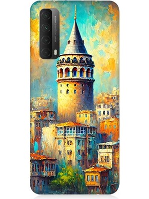 Huawei P Smart 2021 Uyumlu Galata’da Renkli Işıklar  Desenli Silikon Kılıf