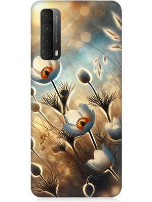 Huawei P Smart 2021 Uyumlu Pamuk Dalları Bahar Ruhu  Desenli Silikon Kılıf