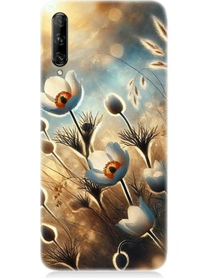Huawei P Smart Pro Uyumlu Pamuk Dalları Bahar Ruhu  Desenli Silikon Kılıf