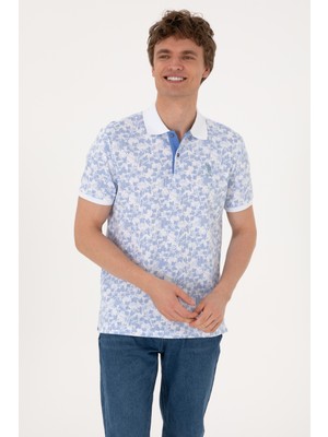 U.S. Polo Assn. Erkek Regular Fit Mavi Polo Yaka Tişört 50300369-VR036