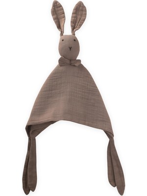 Tavşan Müslin Uyku Arkadaşı (Yıkanmıştır) 40X40 cm Toprak