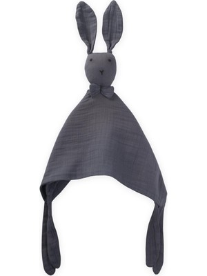 Tavşan Müslin Uyku Arkadaşı (Yıkanmıştır) 40X40 cm Antrasit