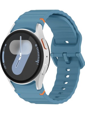 Samsung Galaxy Watch 4 5 6 7 Fe 40 40 44 Classic 42 43 46 47 mm Kordon Dekoratif Örgü Çizgili Spor Silikon Kayış