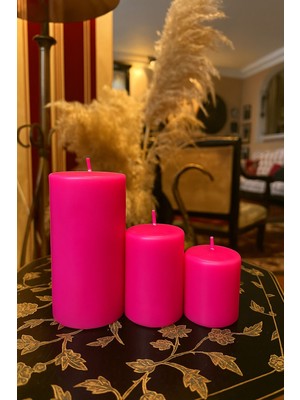 Kütük Mum 3'lü Kendine Öz Kokusuyla Tam 1278 Gram