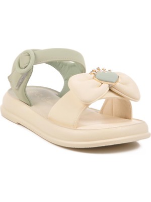 Yeşil Tekstil Kız Çocuk Sandalet 25Y600-5  F