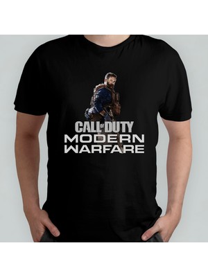 Pixxa Call Of Duty Modern Warfare Unisex %100 Pamuklu Bisiklet Yaka T-Shirt Model 1