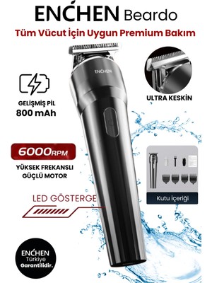 Enchen Beardo Çok Fonksiyonlu Tüm Vücut Için Uygun Şarjlı Saç Ve Tıraş Makinesi
