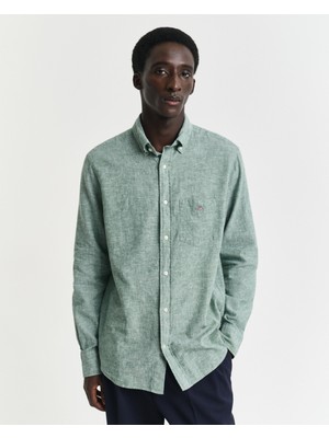 Gant Erkek Yeşil Regular Fit Düğmeli Yaka Gömlek 3250082.318