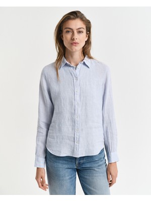 Gant Kadın Mavi Regular Fit Klasik Yaka Gömlek 4300477.455