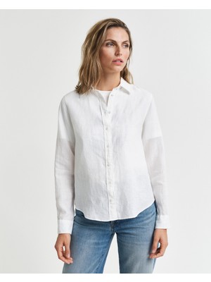 Gant Kadın Beyaz Regular Fit Klasik Yaka Gömlek 4300477.110