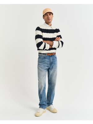 Gant Erkek Mavi Straight Fit Pantolon 1000416.983