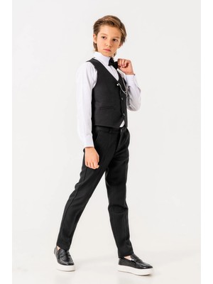 Papyonlu Yelekli Takım Elbise 3005