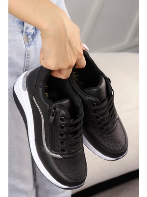 Mdl 1511 Yüksek Tabanlı Taşlı Spor Ayakkabı