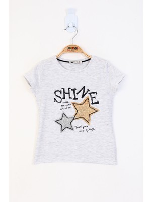 Toontoy Kız Çocuk  Shıne Baskılı Tişört