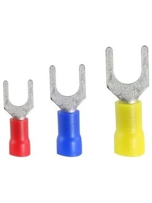 Izoleli Çatal Tip Pabuç 1,5-2,5 mm Civata Çapı 3,2 mm 100 Adet Paket