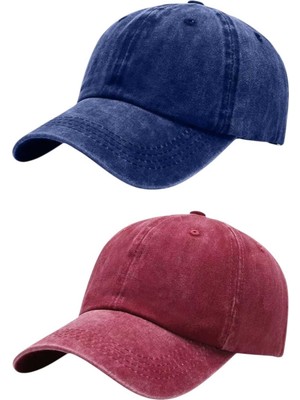 Uniquetrenders   Pamuklu Eskitme 2'li Kep Şapka