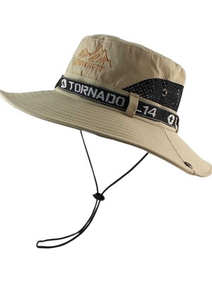 Uniquetrenders  Fileli Hava Alabilen Katlanabilir Safari Outdoor Yürüyüş ve Plaj Şapkası