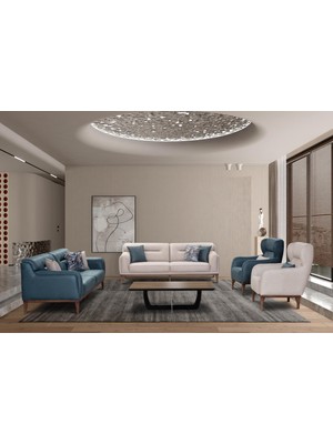 Dekorbizden Milano Koltuk Takımı Turkuaz