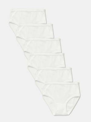 Natuline Kız Çocuk Organik Pamuklu Ribana Külot 6'lı Paket Yumuşak Dokulu Rahat Kullanım