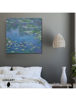 Kare Kanvas Tablo Ünlü Eserler Claude Monet Water Lilies 1906