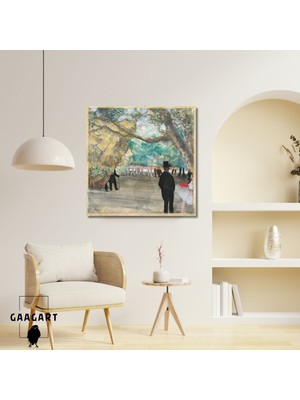 Kare Kanvas Tablo Ünlü Eserler Edgar Degas The Curtain (C. 1880)