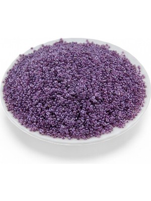 Serhat Aksesuar ve El İşçiliği Içten Boyalı Mürdüm (11/0) 2 mm Kum Boncuğu 100 gr