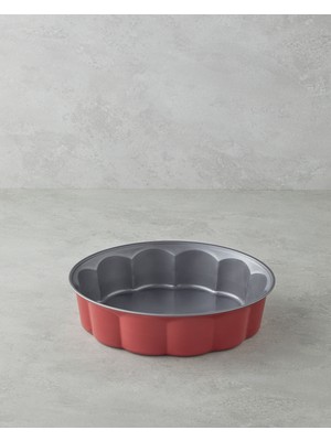 Baker’s Choice Flower Karbon Çelik Kek Kalıbı 26 x 6,8 cm Kırmızı