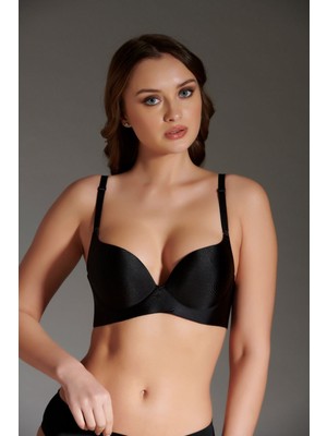 C&city Destekli Lazer Soft Kap Sütyen C16045 Siyah