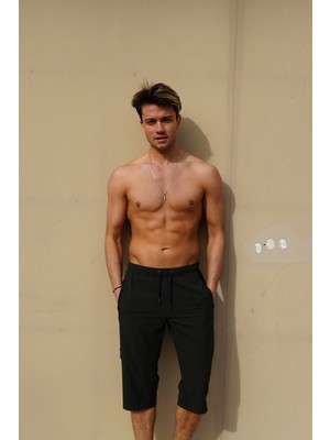 C&city Erkek Büyük Beden Likralı Deniz Şort C1941 Haki