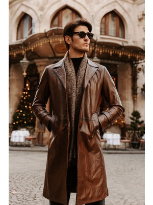 Erkek Hakiki Deri Pardesü