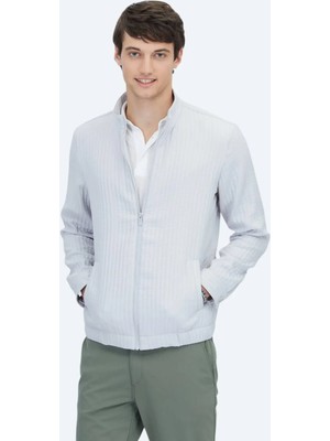 Kip Gri Regular Fit Casual Dokuma Mont