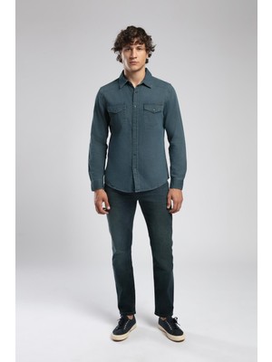 Worner 2 Erkek %100 Pamuk Jean Gömlek