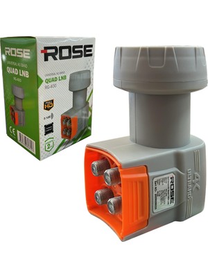 Rose Dörtlü Lnb 0.1db 3D 4K Quad Rose RG-400  R38