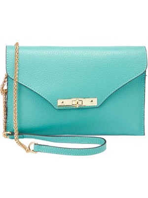 Tergan Mavi Hakiki Deri Kadın Çapraz Askılı Çanta - S24Y1BC79475-N29