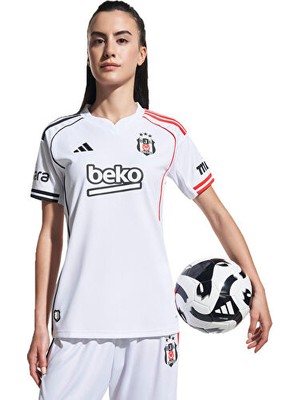adidas Beşiktaş JK 25/26 Kadın Beyaz İç Saha Futbol Forması.-