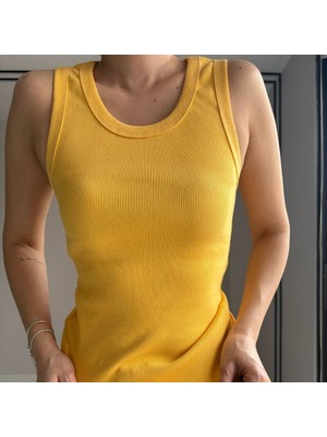 Mery Mery Boutique Premium Kadın Sıfır Kol Kaşkorse Atlet Badi Tshırt %95 Pamuk