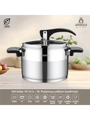Amboss Enio Klasik Düdüklü Tencere 4 Lt
