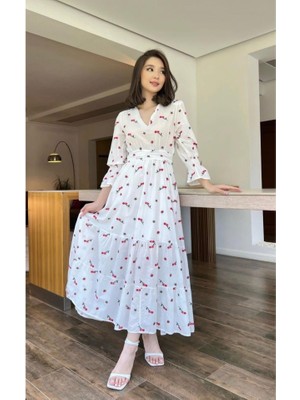 Janes Kırmızı Gipeli Vual Elbise